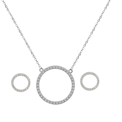 Eternity Earring and Pendant Set