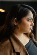 Gold Vine Hoop Earrings