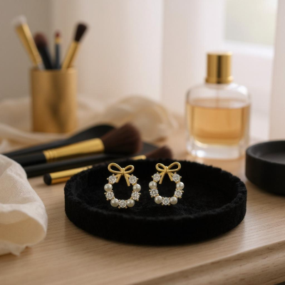 Bow Pearl Earrings