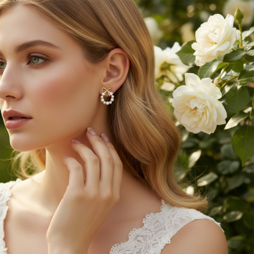 Bow Pearl Earrings