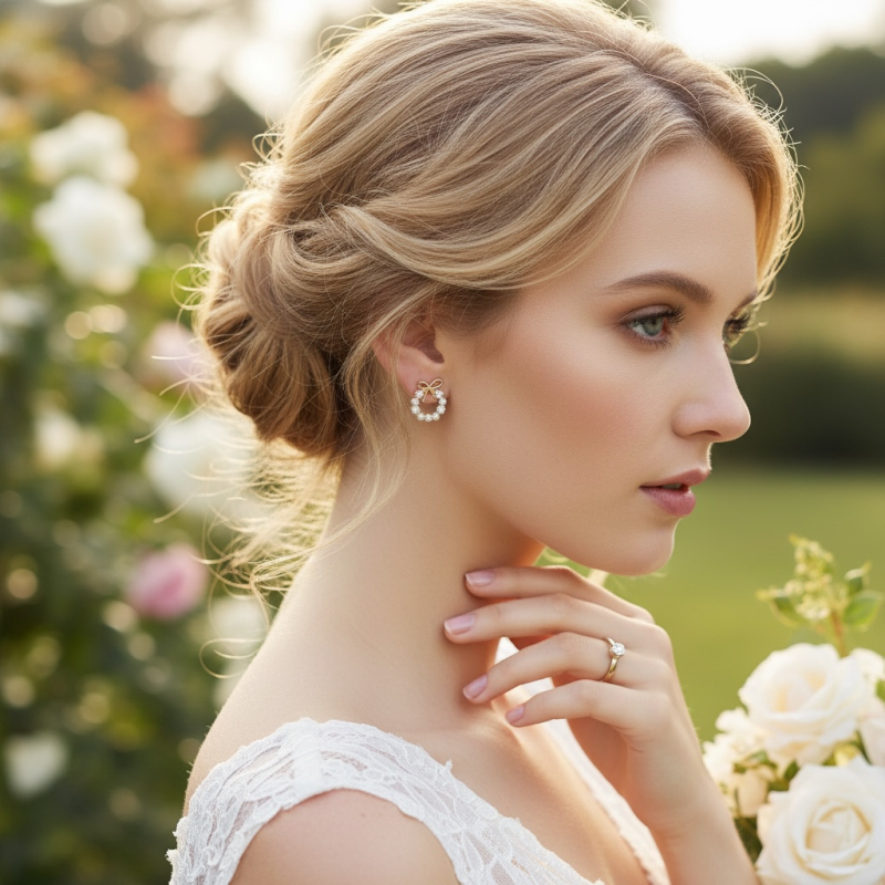 Bow Pearl Earrings
